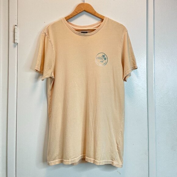 Vans Off The Wall Men’s T-Shirt Size M Peach Orange Graphic Tee Short Sleeve - Picture 1 of 16